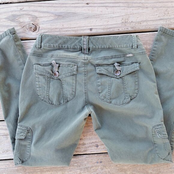 Sage Green Union Bay Leg Pocket Women's Low Rise Skinny Jeans Size 9 - Picture 6 of 7